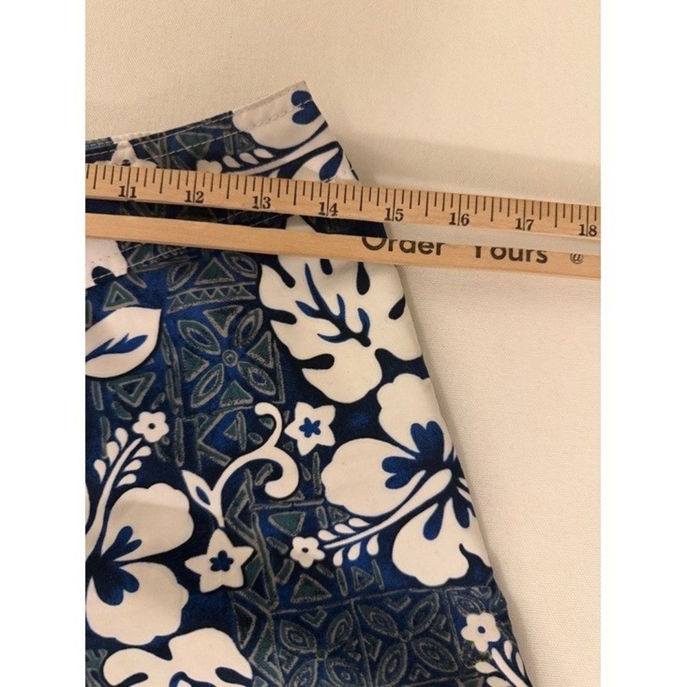 Maui Clothing Company Womens Blue White Hibiscus Floral Board Shorts Sz 5 Hawaii - Picture 7 of 9